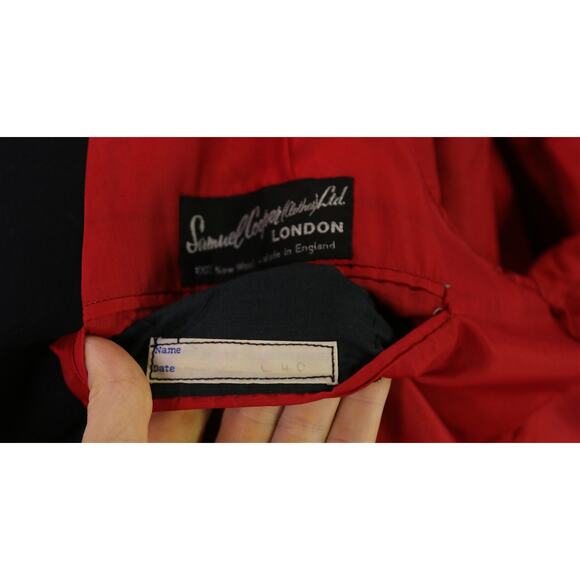 Smith's Bermuda London Samuel Cooper Navy Blue Double Breasted Wool Blazer 40R - Picture 9 of 9